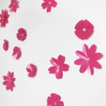 Sticker 3D nuée de fleurs